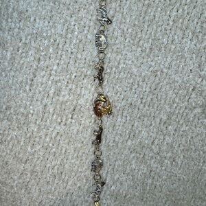 Sterling Silver 925 Enamel Noah’s Ark Animal Charm Bracelet